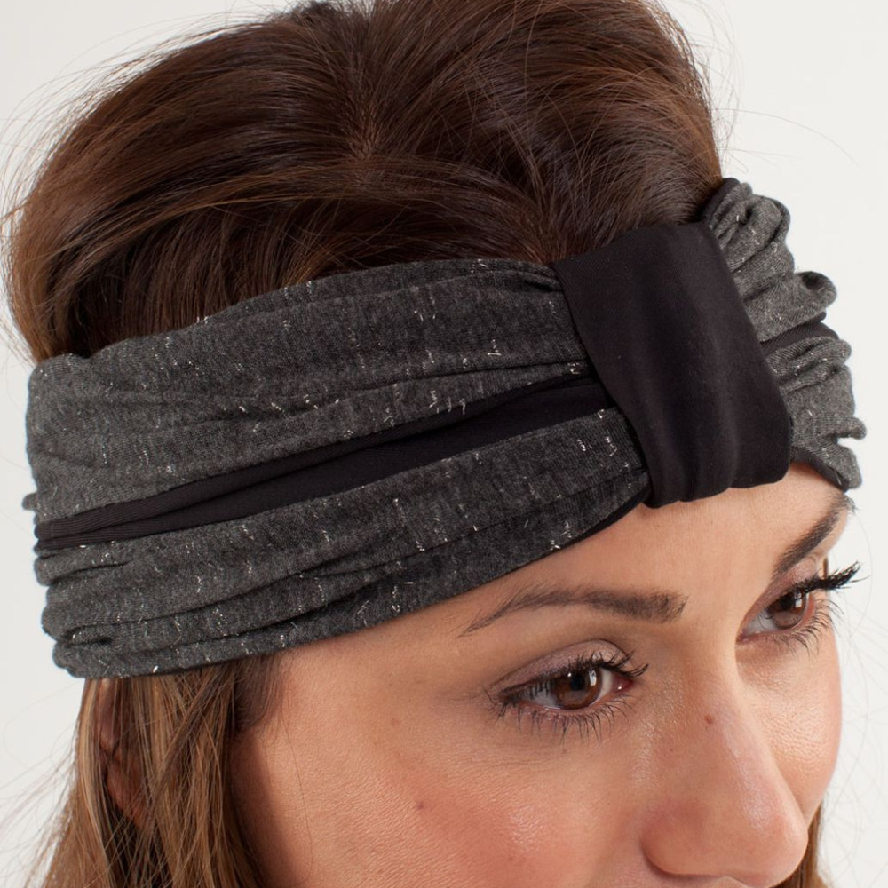 Lululemon Deep Thoughts Turban Heathered Black